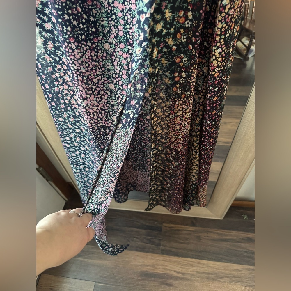 Lulus Floral Patchwork Maxi Dress medium - Picture 4 of 6